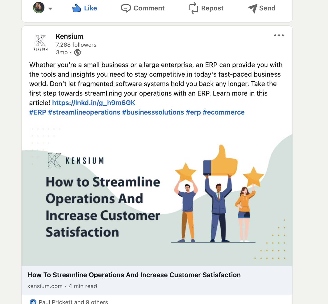screenshot of blog post How to Streamline Operations